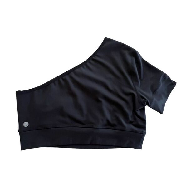 Z by Zella Black Feel Inspired One Shoulder Crop Top Size Large NWT - Picture 5 of 9